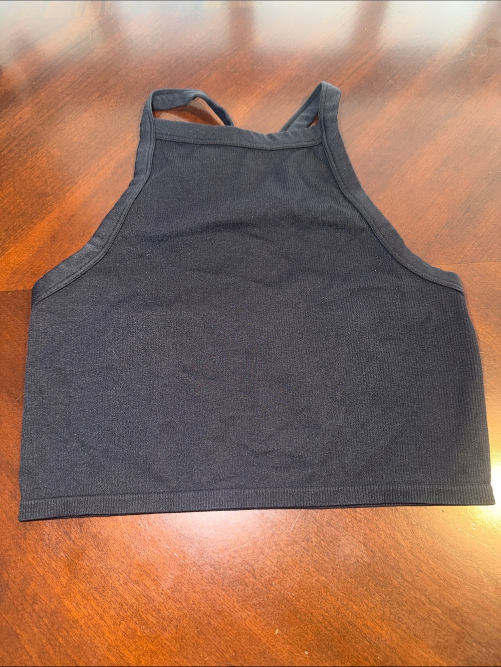 Wild fable Black Ribbed Cropped Tank Top